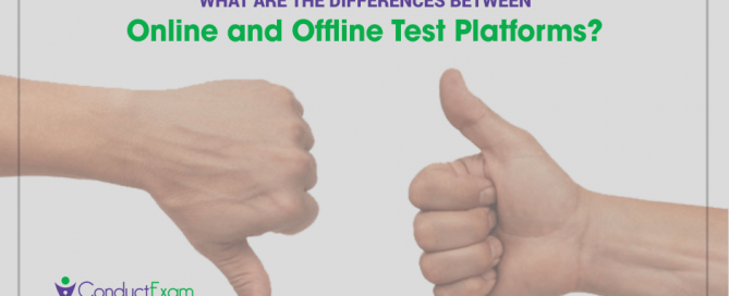 What are the difference between online & online test platforms?